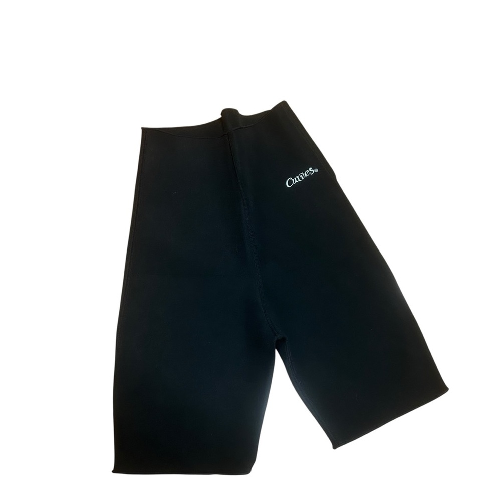 Curves Black Side Zip Trimming Shorts Size L